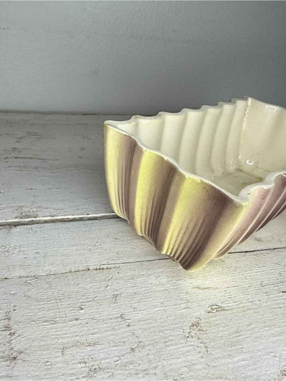 Vintage Royal Windsor ceramic planter, yellow, brown, 1970s, Retro planter, MCM